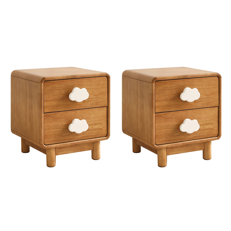 Modern No Theme Solid Wood Kids Bedside Table with and Drawers