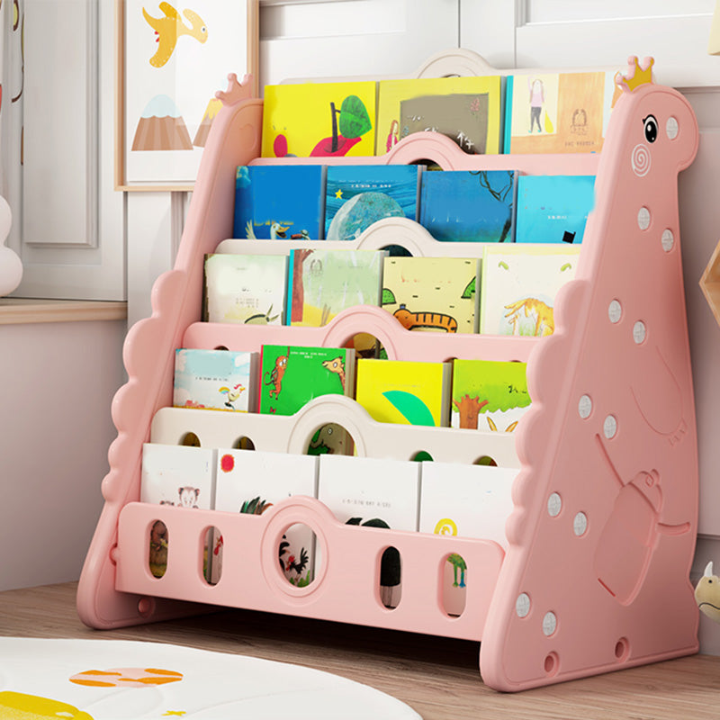 Comtemparary Etagere Bookcase Plastic Closed Back Shelf Bookcase in Animals Theme