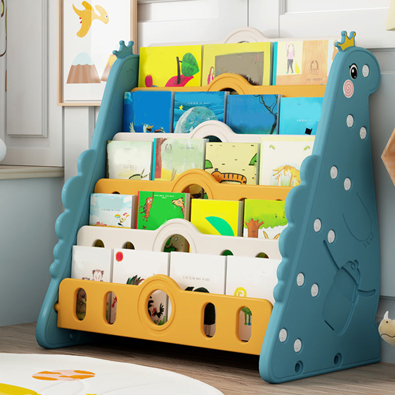 Comtemparary Etagere Bookcase Plastic Closed Back Shelf Bookcase in Animals Theme