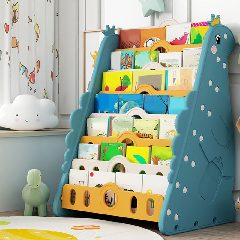 Comtemparary Etagere Bookcase Plastic Closed Back Shelf Bookcase in Animals Theme