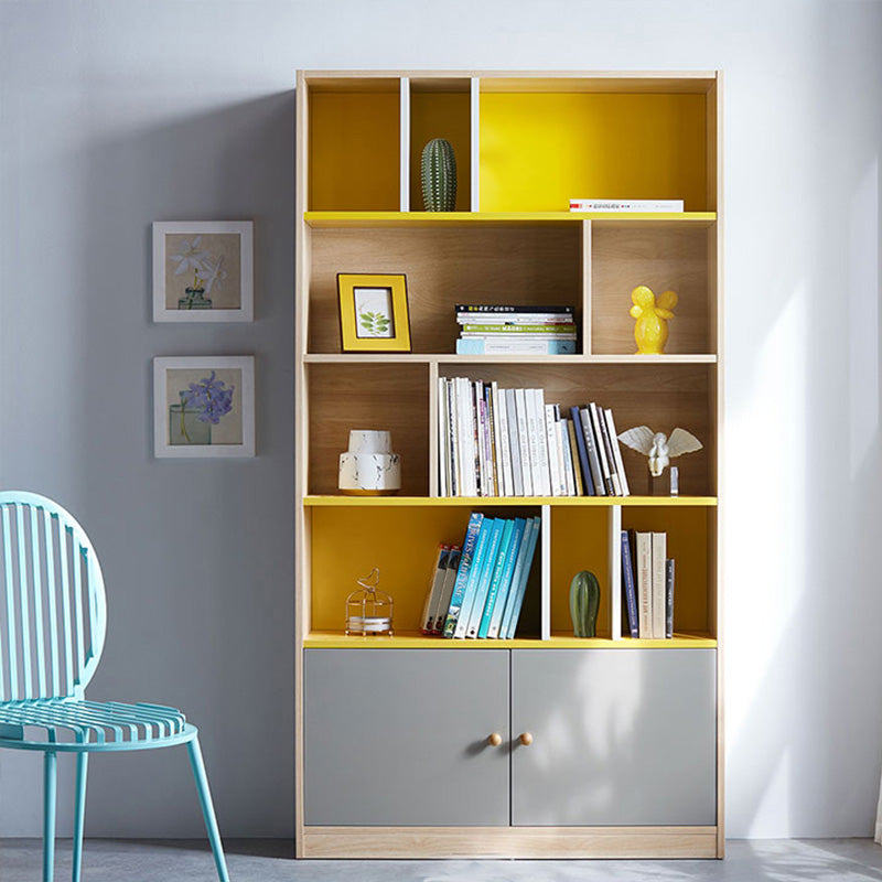Scandinavian Closed Back Book Shelf Freestanding Standard Kids Bookshelf