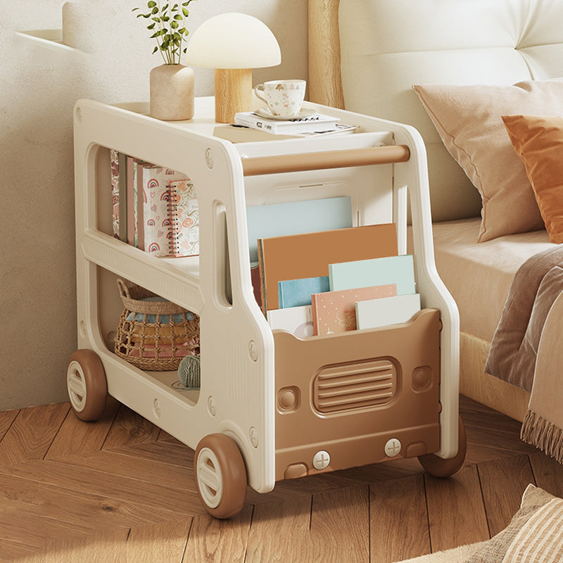 Contemporary Plastic Automobile Theme Kids Bedside Table with Cabinet