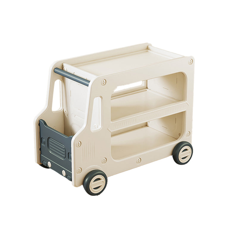 Contemporary Plastic Automobile Theme Kids Bedside Table with Cabinet