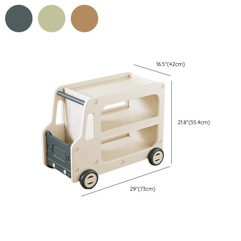 Contemporary Plastic Automobile Theme Kids Bedside Table with Cabinet