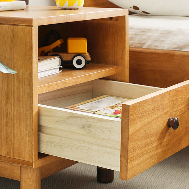 Solid Wood Lighting Not Included Kids Bedside Table with Drawers
