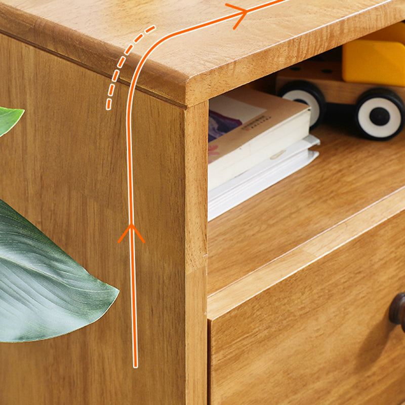 Solid Wood Lighting Not Included Kids Bedside Table with Drawers