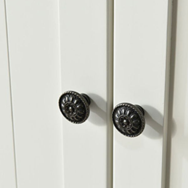 Solid Wood Kid's Wardrobe Contemporary Kids Closet with Lower Storage Drawers