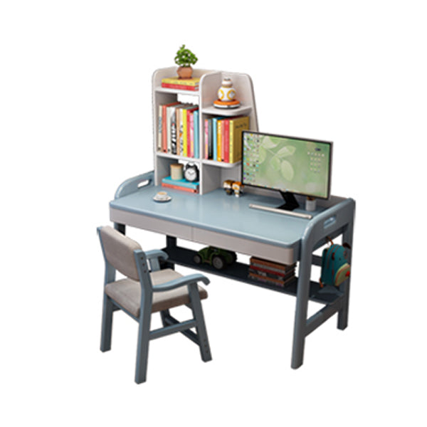 23.62" Width Kids Desks with with Bookshelf Solid Wood Child Desks Writing Desk