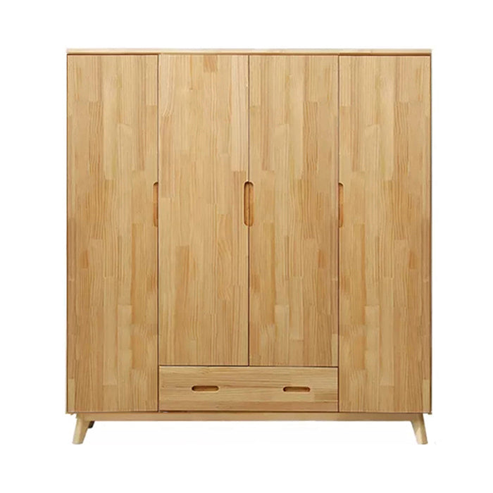 Modern Coat Locker Wooden High Gloss 1-Drawer Kid's Wardrobe