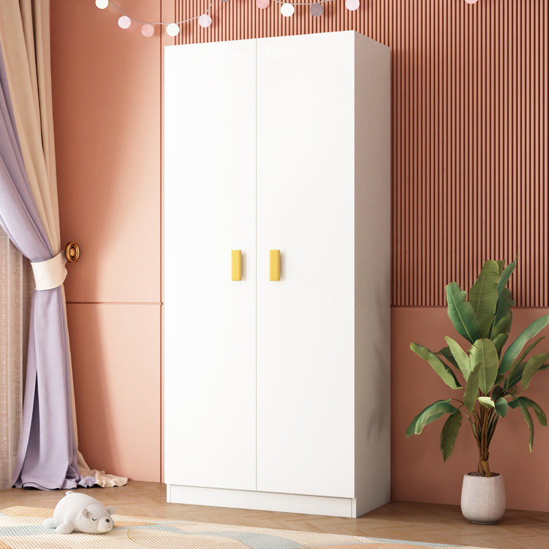 Pink Modern Kid's Wardrobe High Gloss 5-Drawer Coat Locker with Garment Rod