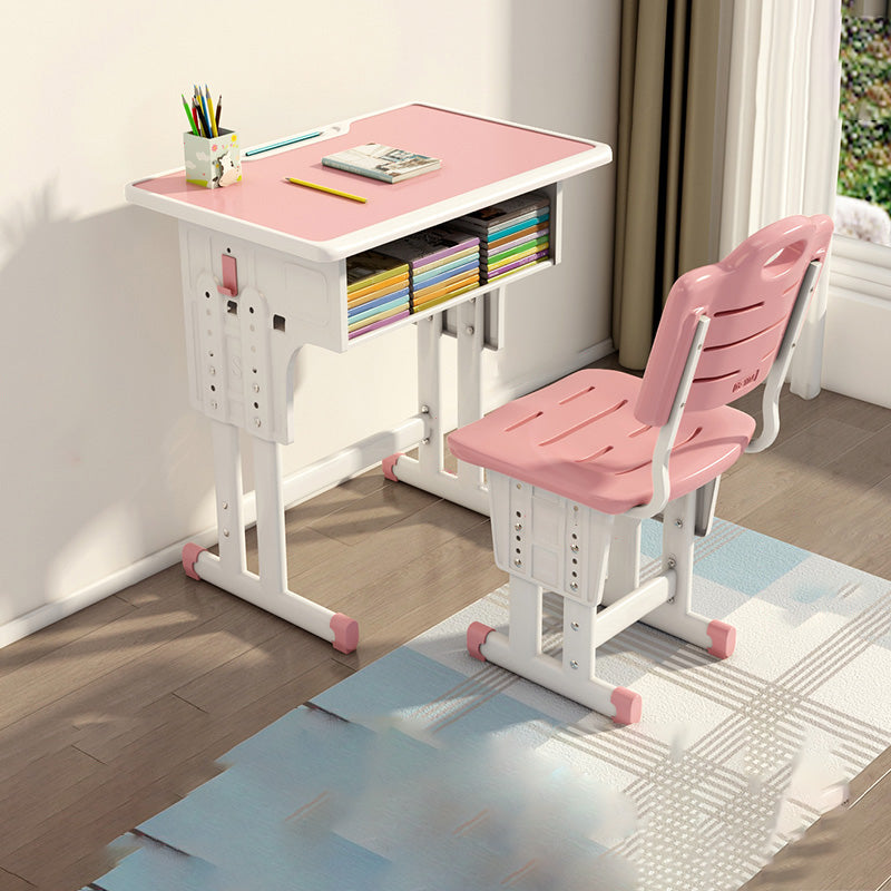 Adjustable Home Kids Desk Writing Desk Kids Desk and Chair with Hutch