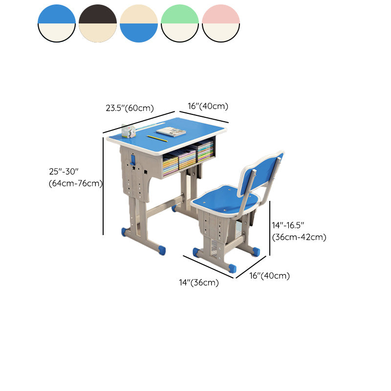 Adjustable Home Kids Desk Writing Desk Kids Desk and Chair with Hutch
