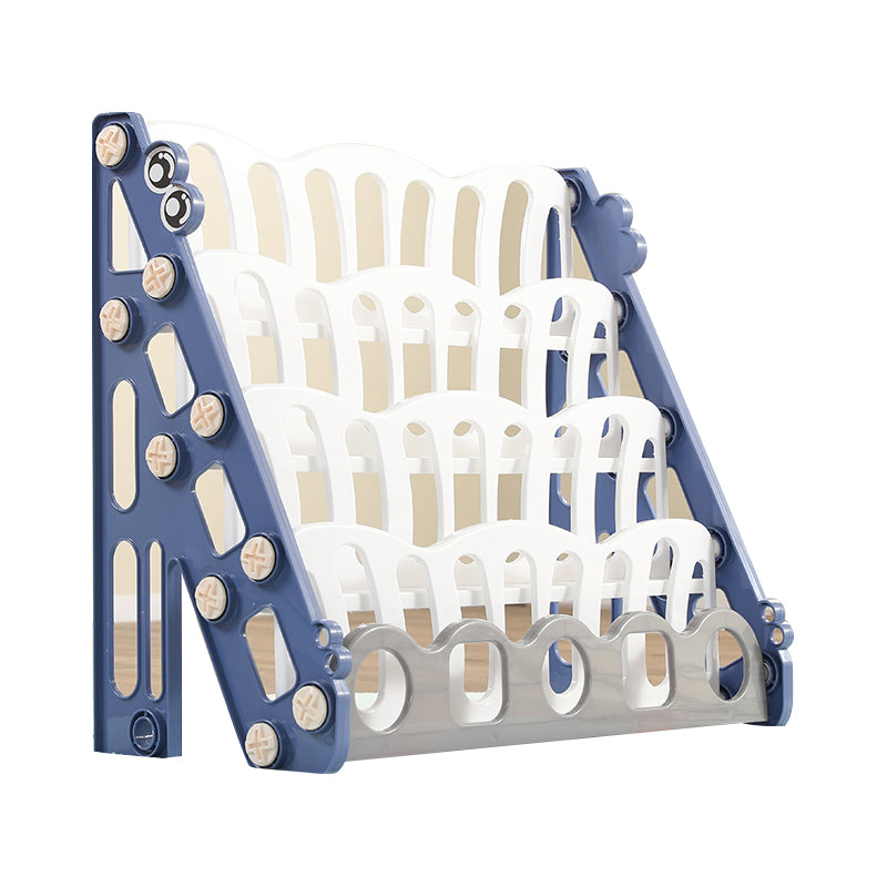 Modern Plastic Shelf Freestanding Book Display in Green/Blue/Pink/Yellow