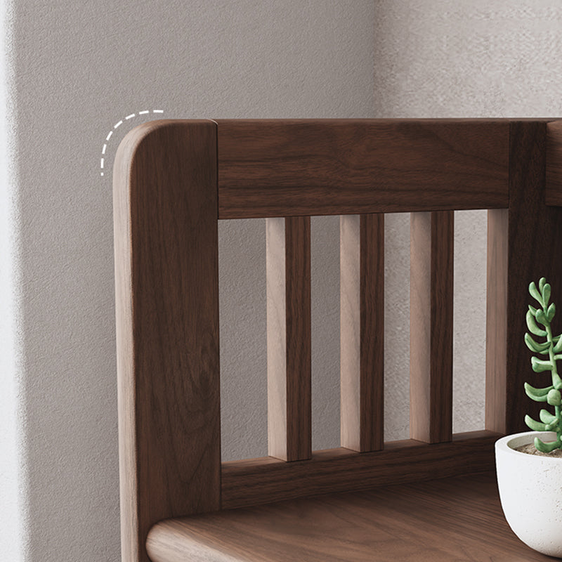 Industrial Closed Back Book Shelf Rubberwood Standard Kids Bookshelf