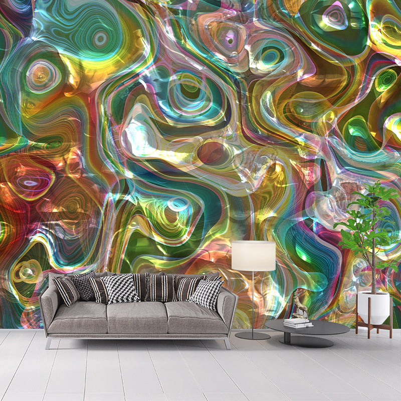 Illustration Pattern Mildew Contemporary Wall Mural for Living Room