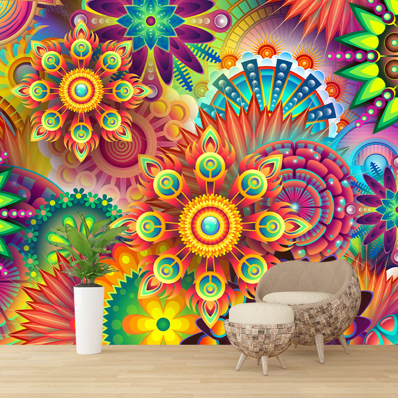 Illustration Pattern Mildew Contemporary Wall Mural for Living Room