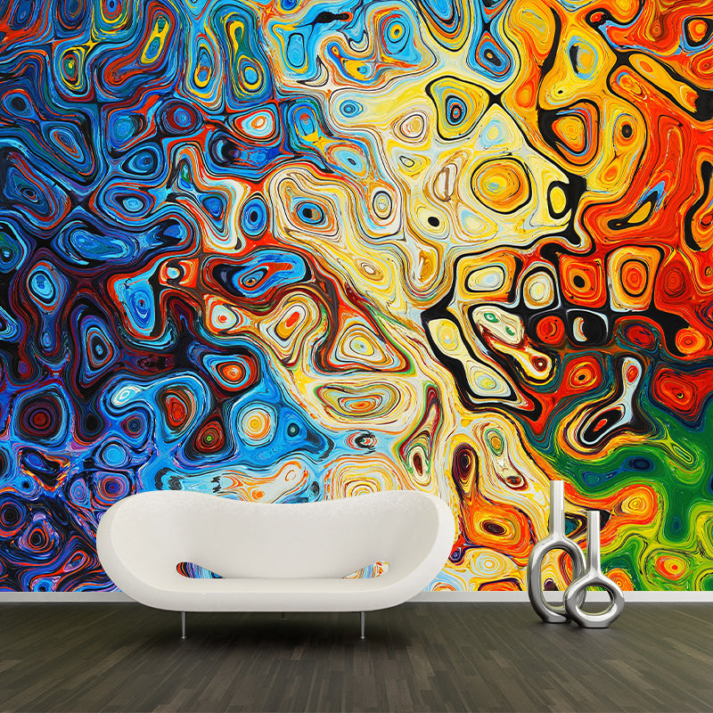 Illustration Pattern Mildew Contemporary Wall Mural for Living Room