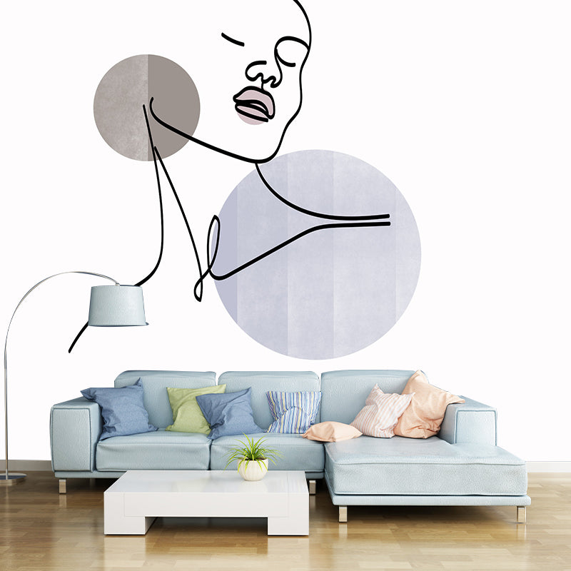 Art Pattern Mildew Horizontalt Illustration Wall Mural for Living Room