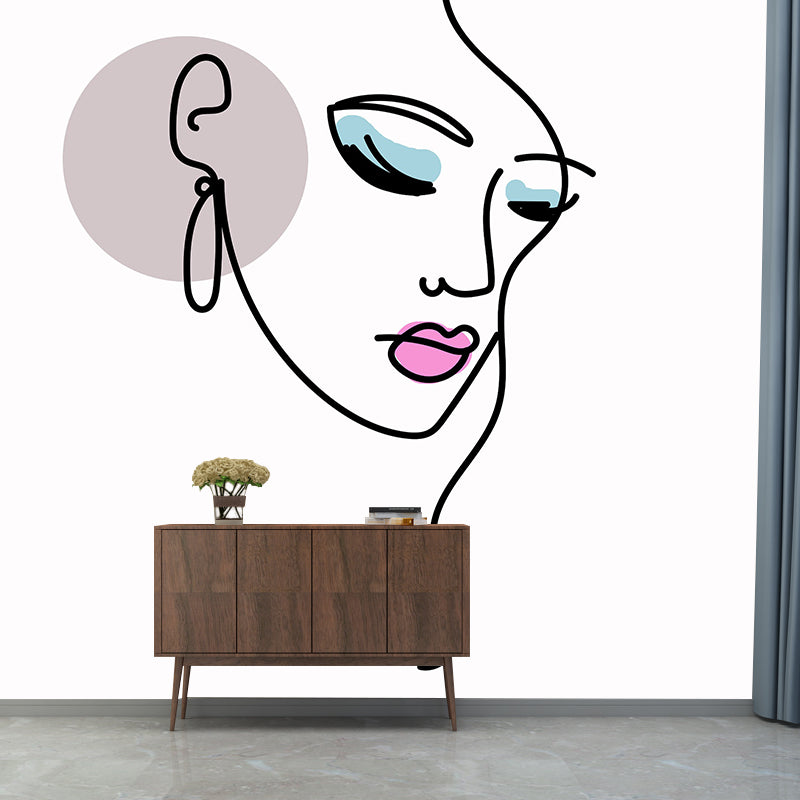 Art Pattern Mildew Horizontalt Illustration Wall Mural for Living Room