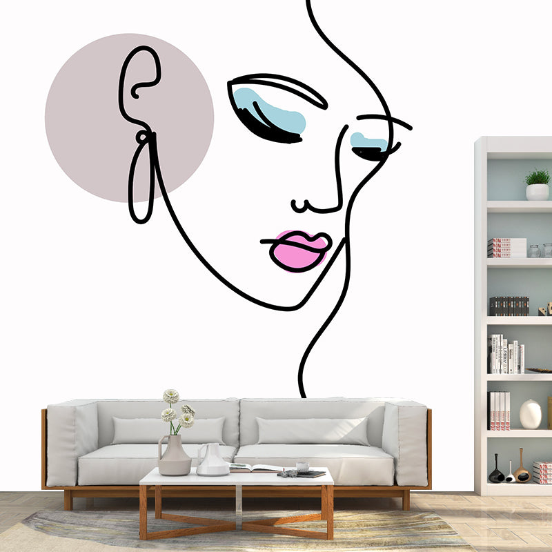 Art Pattern Mildew Horizontalt Illustration Wall Mural for Living Room