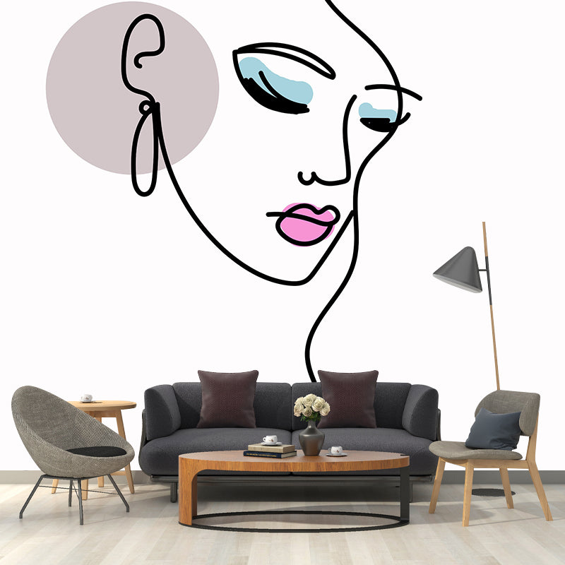 Art Pattern Mildew Horizontalt Illustration Wall Mural for Living Room