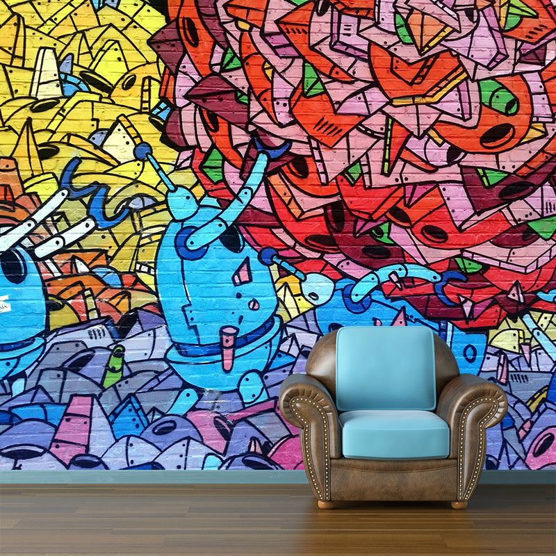 Abstract Pattern Mildew Illustration Wall Mural Horizontalt for Living Room