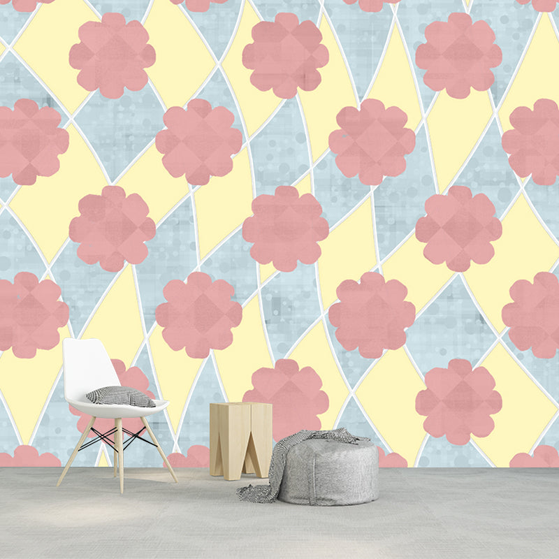 Botanical Pattern Mildew Illustration Wall Mural Horizontalt for Wall Decor