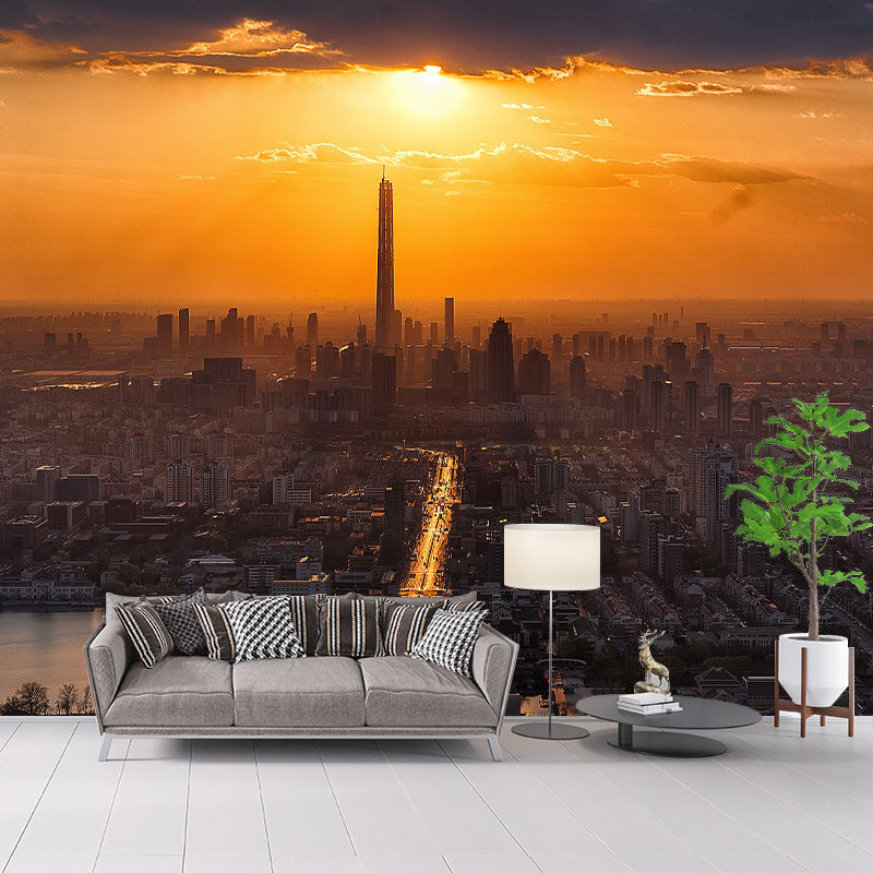 Cityscapes Pattern Mildew Photography Wall Mural Horizontalt for Wall Decor