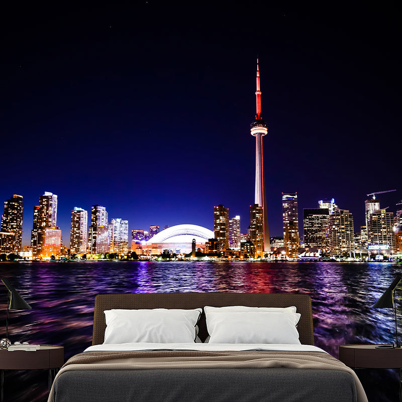 Cityscapes Pattern Mildew Photography Wall Mural Horizontalt for Wall Decor