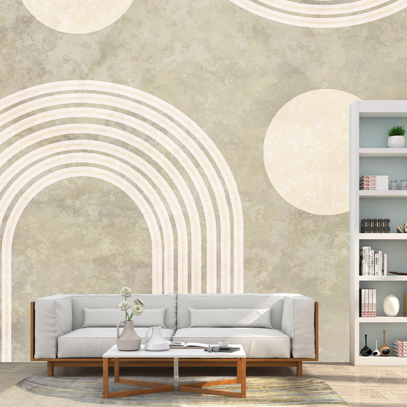 Illustration Art Pattern Mildew Wall Mural Horizontalt for Living Room