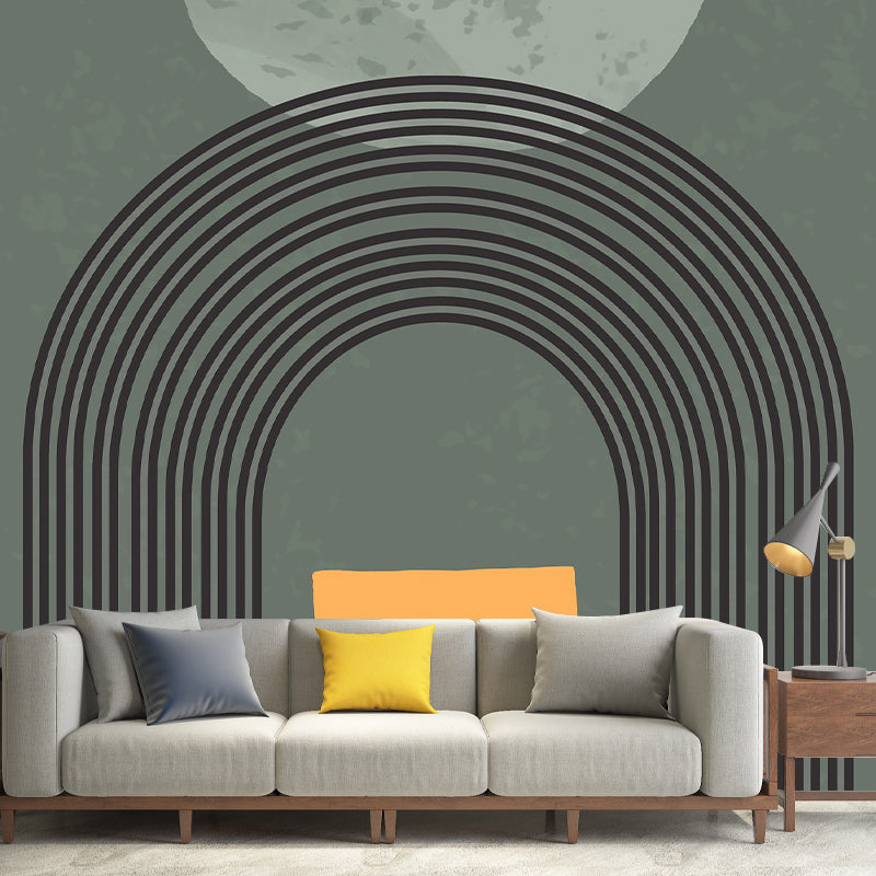 Illustration Art Pattern Mildew Wall Mural Horizontalt for Living Room