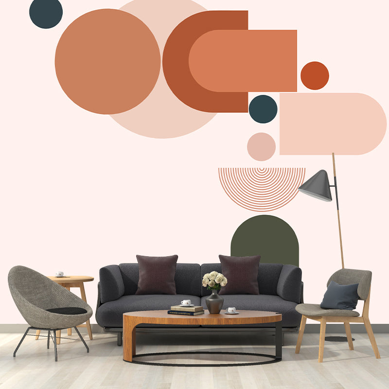 Illustration Art Pattern Mildew Wall Mural Horizontalt for Living Room