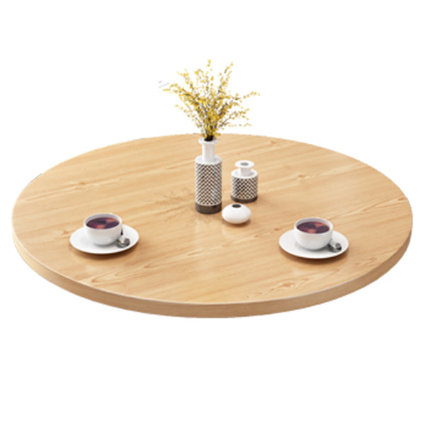 Modern Round Dinner Table Natural Oak Wood Tabletop for 2 Persons