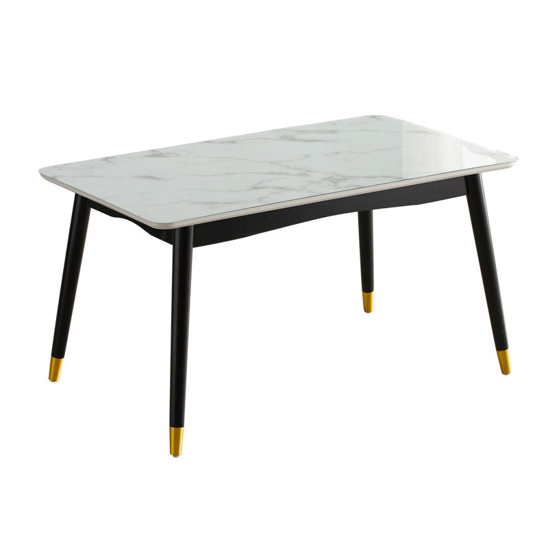 Contemporary Style Rectangle Glass Dining Site Table with 4-foot