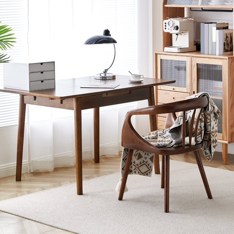 Modern Indoor Dining Arm Chair Solid Wood Windsor Back Arm Chair