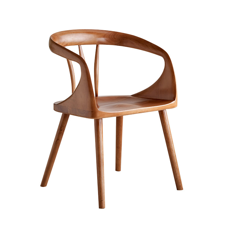 Modern Indoor Dining Arm Chair Solid Wood Windsor Back Arm Chair