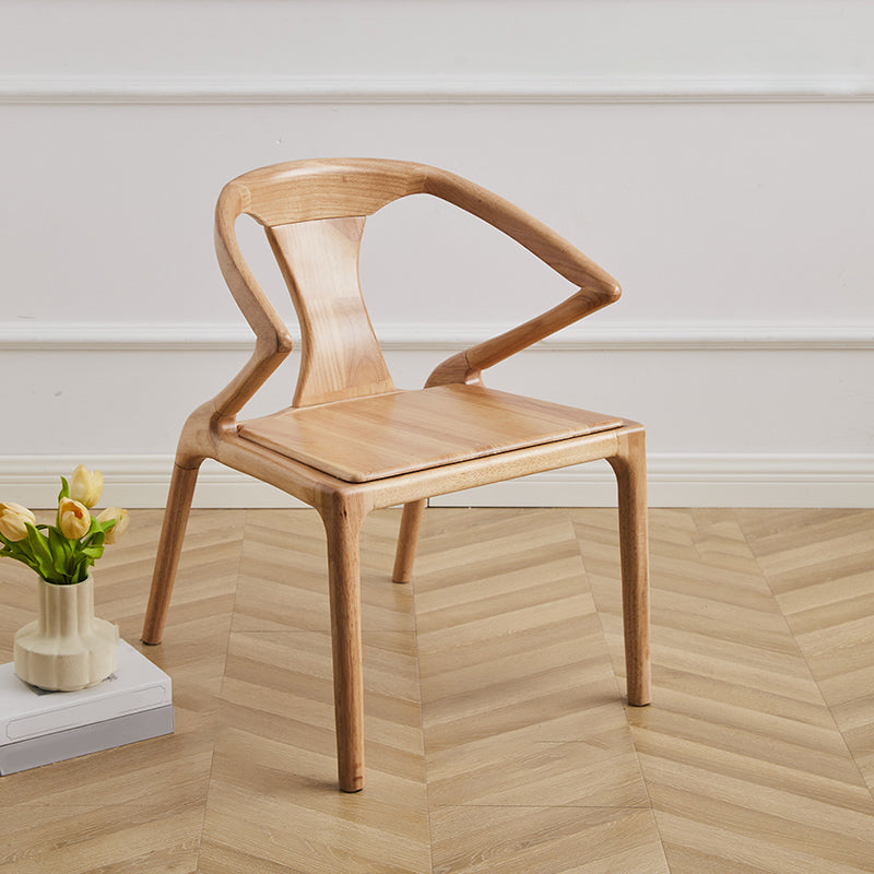 Modern Indoor Dining Arm Chair Solid Wood Windsor Back Arm Chair