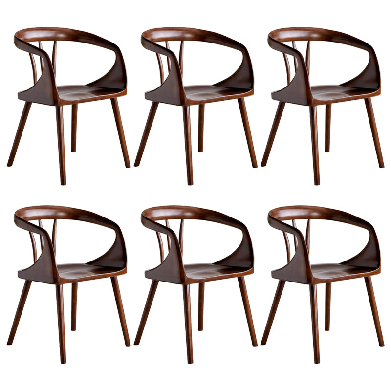Modern Indoor Dining Arm Chair Solid Wood Windsor Back Arm Chair