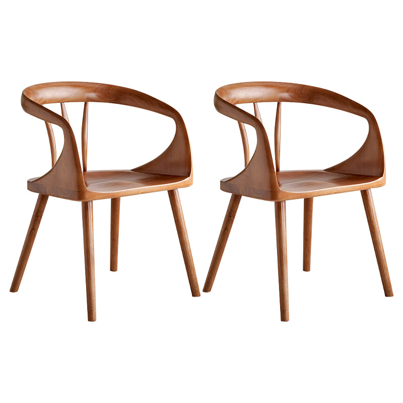 Modern Indoor Dining Arm Chair Solid Wood Windsor Back Arm Chair