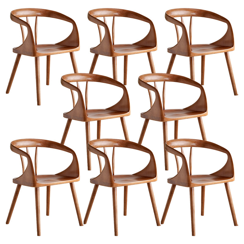 Modern Indoor Dining Arm Chair Solid Wood Windsor Back Arm Chair