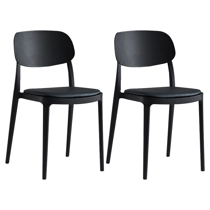 Modern Indoor Stacking Side Chair Plastic Frame Chair with Upholstered