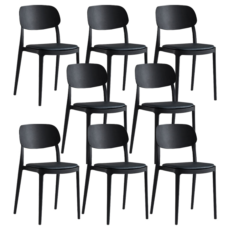 Modern Indoor Stacking Side Chair Plastic Frame Chair with Upholstered