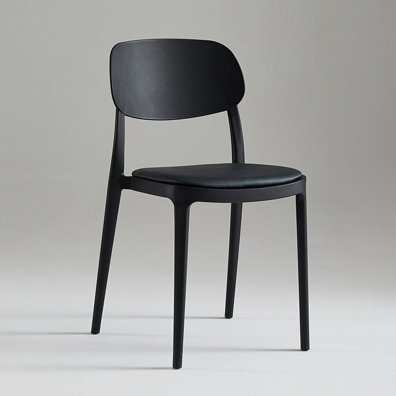 Modern Indoor Stacking Side Chair Plastic Frame Chair with Upholstered