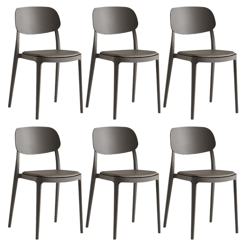 Modern Indoor Stacking Side Chair Plastic Frame Chair with Upholstered