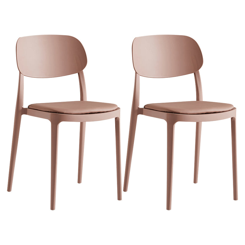 Modern Indoor Stacking Side Chair Plastic Frame Chair with Upholstered