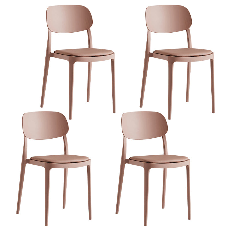Modern Indoor Stacking Side Chair Plastic Frame Chair with Upholstered
