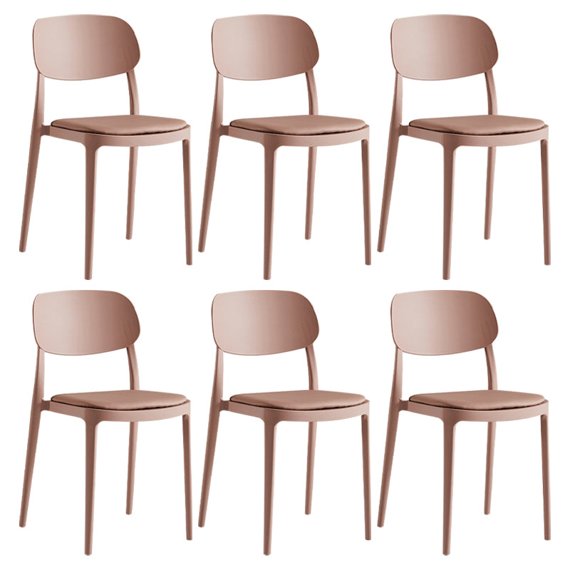 Modern Indoor Stacking Side Chair Plastic Frame Chair with Upholstered