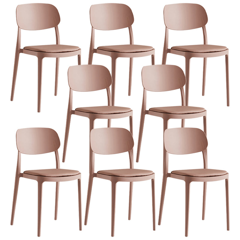 Modern Indoor Stacking Side Chair Plastic Frame Chair with Upholstered