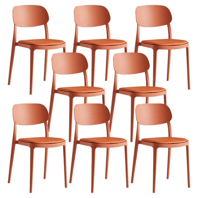 Modern Indoor Stacking Side Chair Plastic Frame Chair with Upholstered