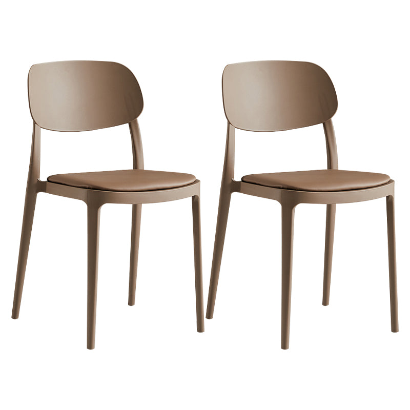 Modern Indoor Stacking Side Chair Plastic Frame Chair with Upholstered